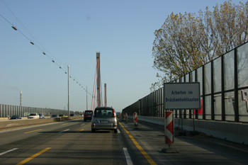 A1 Autobahn Rheinbrücke Leverkusen Baustellenverkehrsführung82