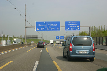 A1 Autobahn Rheinbrücke Leverkusen Baustellenverkehrsführung 95