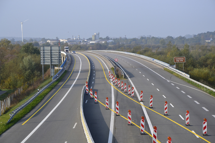 A20 Ostseeautobahn abgesackt Tribsees Anschlustelle Autobahnberfhrung 391