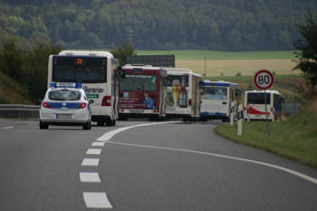 A38 Autobahn Papstbesuch Etzelsbach Eichsfeld Vollsperrung Pilger Busse 17