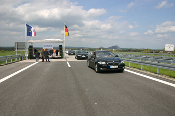 A71 Autobahn Verkehrsfreigabe Heldrungen Südharz A 38 Jungfernfahrt 3
