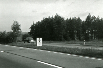 A9 Köschinger Forst Kilometerstein Berliner Bär 1962 ABDNB 567b 22-23