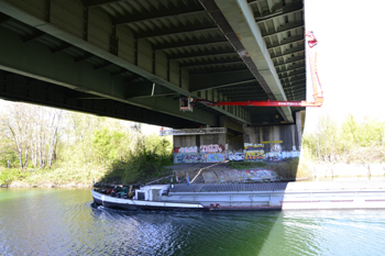 A 43 Autonbahn Brücke Sperrung Rhein-Herne-Kanal Brückenprüfung Recklinghausen 20