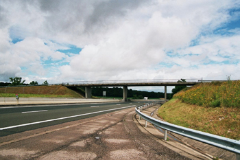 Autobahn Frankreich Betriebszufahrt Autoroute France A31 22