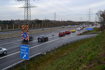 Autobahn Rückbau der Verkehrssicherung 62