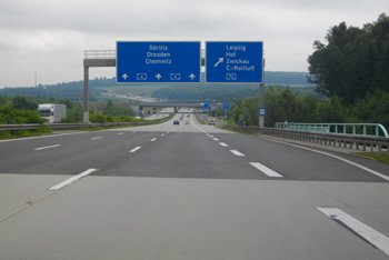 Autobahnkreuz Chemnitz A4 A72 55