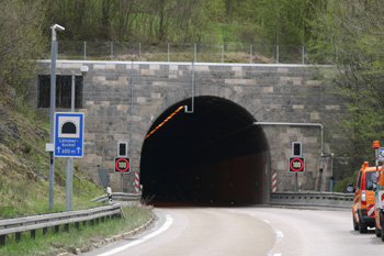 Autobahntunnel A 8 Lämmerbuckel funktionaler Tunneltest72