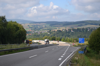 Kirchheimer Dreieck  Autobahn A 4 Autobahn A 7 67