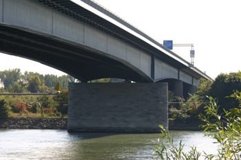 Schiersteiner Brücke Wiesbaden - Mainz A643 Autobahn Rheinbrücke 08
