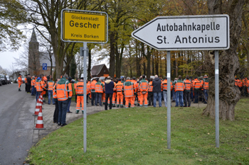 Straßenbetriebsdienst Straßenwärter Autobahnmeister Gedenkfeier Gescher Tungerloh Capellen Autobahnkapelle 46